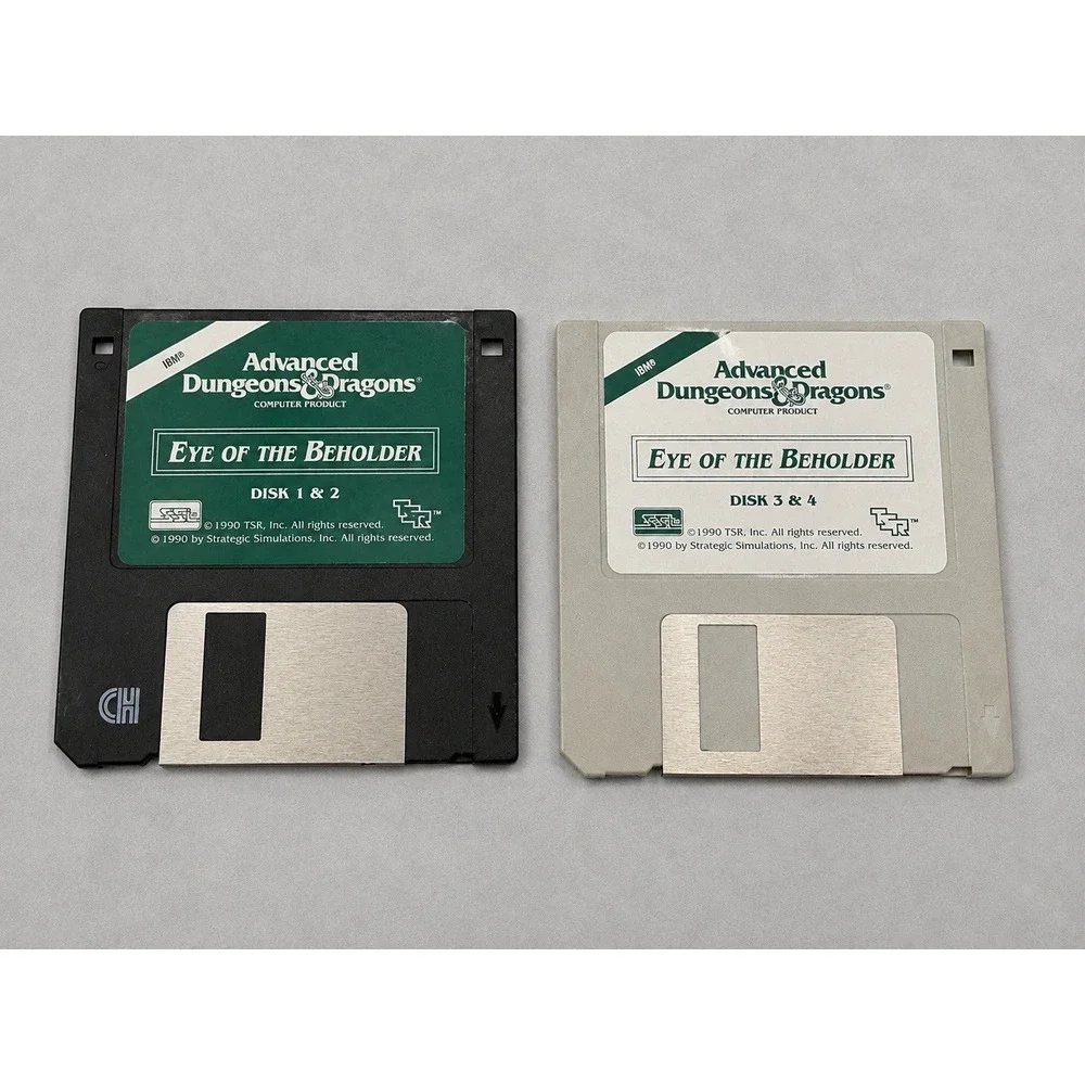 Advanced Dungeons & Dragons Eye Of The Beholder IBM PC 3.5 Floppy Complete SSI